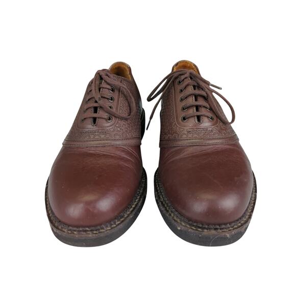 HS Trask Saddle Leather Oxfords Two-tone H4065248 Men's Size 8 Casual Dress Shoe - Picture 3 of 8